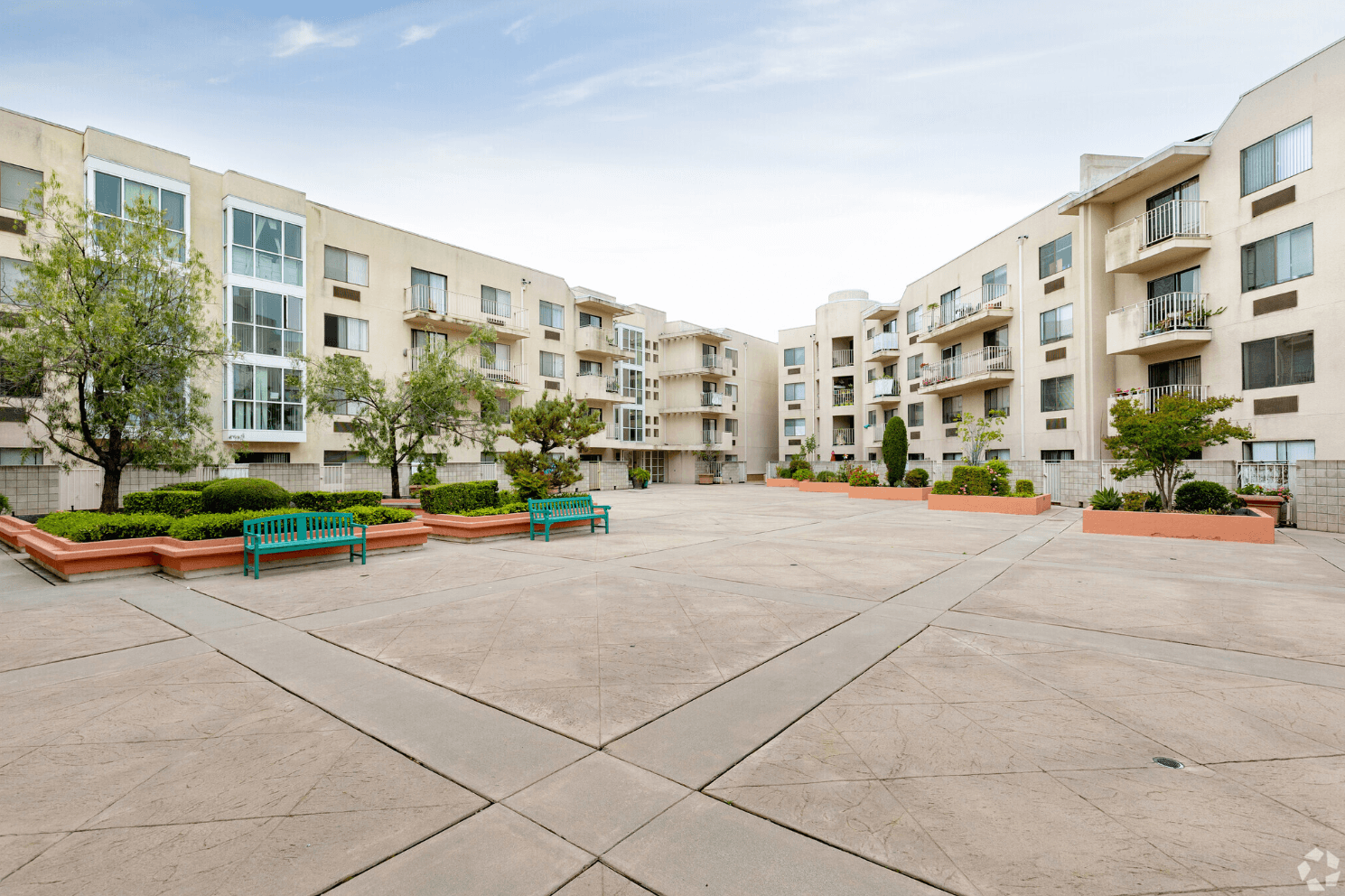 Courtyard at Grand Plaza Senior Affordable Apartments in Los Angeles, CA